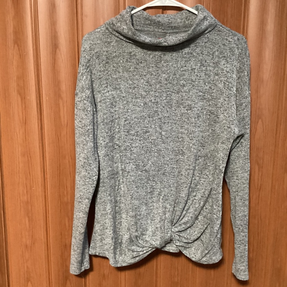 Jennifer Lopez Gray Long Sleeves Blouse Size M